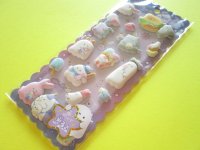 Kawaii Cute Puffy Marshmallow Stickers Sheet Obakenu Crux *Park Food (124141)