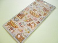 Kawaii Cute Stickers Sheet Rilakkuma San-x *Minna de mampuku maku maku (SE62001)