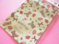 5 pcs Kawaii Cute A6 Zipper Bags Set amifa *Strawberry Bear #01 (140484)