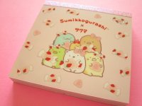 Kawaii Cute Square Memo Pad Sumikkogurashi San-x *Sakuma Strawberry milk candy (MH24501)