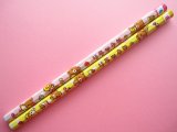 Photo: 2 pcs Kawaii Cute Wooden Pencils Set Rilakkuma Pink & Yellow San-x 