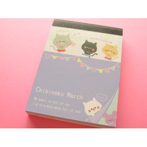 Photo: Kawaii Cute Mini Memo Pad Kamio Japan *Chibineko March (10104)