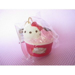 Photo: Kawaii Cute Hello Kitty Lovely Sweets Squishy Keychain Charm Sanrio *Ice Cream Cup Vanilla