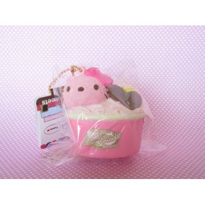 Photo: Kawaii Cute Hello Kitty Lovely Sweets Squishy Keychain Charm Sanrio *Ice Cream Cup Strawberry 