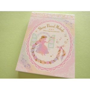 Photo: Kawaii Cute Mini Memo Pad Q-LiA *Shiny Floral Melidy (04513) 