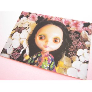 Photo: Cute Blythe Doll Postcard *Flowers