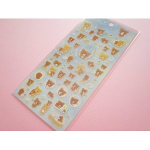 Photo: Kawaii Cute Sticker Sheet Rilakkuma San-x *Chairoikoguma and Starry Night (SE38701)