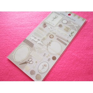 Photo: Kawaii Cute Libre Collage Stickers Sheet Q-LiA *Ivory (80772)