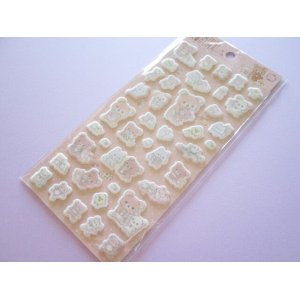 Photo: Kawaii Cute Puffy Stickers Sheet Rilakkuma San-x *Let's make a cute plushie together! (SE51502)