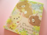 Photo: Kawaii Cute Large Memo Pad Rilakkuma San-x *Dandelion and Twin Hamsters (MH08502)