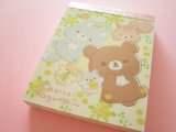 Photo: Kawaii Cute Mini Memo Pad Rilakkuma San-x *Dandelion and Twin Hamsters (MH08601-2)