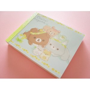 Photo: Kawaii Cute Mini Memo Pad Rilakkuma San-x *Dandelion and Twin Hamsters (MH08601-1)