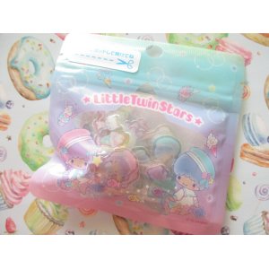 Photo: Kawaii Cute Summer Sticker Flakes Sack in Mini Zipper Case Sanrio Original *Little Twin Stars (98795-6)