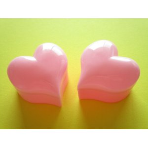 Photo: 2 pcs Kawaii Cute Mini Plastic Cases Set *Pink Heart