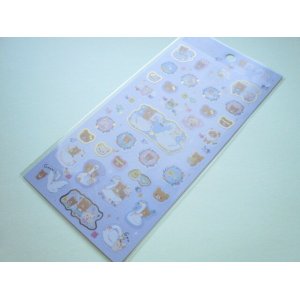 Photo: Kawaii Cute Sticker Sheet Rilakkuma San-x *Swan and Golden Flower (SE55702)