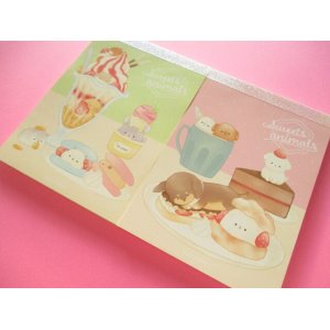 Photo: 2 pcs Kawaii Cute Large Memo Pad Kyowa *Sweets Animal (34-082)