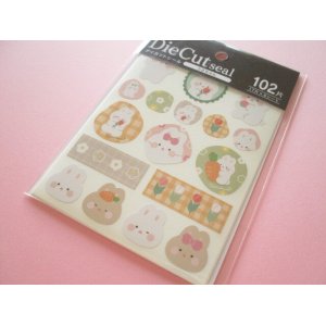 Photo: Beautiful Die Cut Stickers Seals Set Kyowa *Rabbit (62-D35)