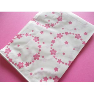 Photo: 20 pcs Flat Paper Bags Set *My Cherry Blossom Medium size