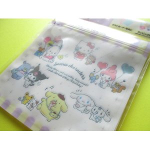 Photo: 5 pcs Kawaii Cute Sanrio Characters B7 Medium Zipper Bags Set *Shopping (36651)