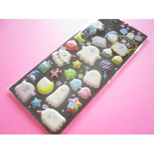 Photo: Kawaii Cute Special Sponge Stickers Sheet Q-Lia Glow in the dark *Obake & Obake (71119)