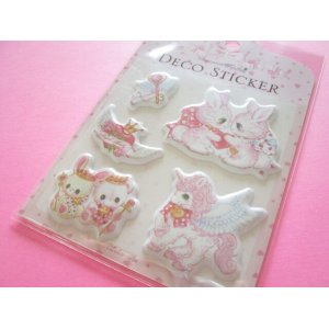 Photo: Kawaii Cute Puffy Deco Stickers Sheet Amenomori Fumika Clothes Pin *Angel Heart (US-14668)