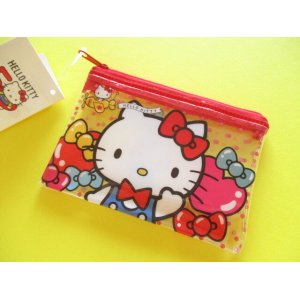 Photo: Kawaii Cute Hello Kitty 50th Anniversary Small Flat Vinyl Pouch Sanrio *Hello Kitty (38499)