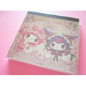 Photo: Kawaii Cute Medium Memo Pad Sanrio Characters × 飴ノ森ふみか Amenomori Fumika Clothes Pin *My Melody＆Kuromi (MM-84008) 