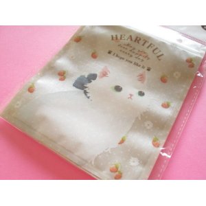 Photo: 5 pcs Kawaii Cute Zipper Bags Set Nakano *Milk Cat (332811-1)