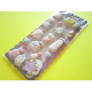 Photo: Kawaii Cute Puffy Marshmallow Stickers Sheet Obakenu Crux *Park Food (124141)