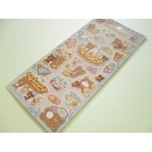 Photo: Kawaii Cute Stickers Sheet Rilakkuma San-x *Minna de mampuku maku maku (SE62001)