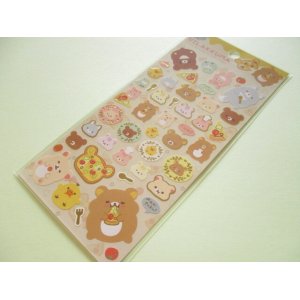 Photo: Kawaii Cute Stickers Sheet Rilakkuma San-x *Minna de mampuku maku maku (SE62002)