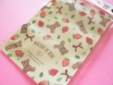 Photo: 5 pcs Kawaii Cute A6 Zipper Bags Set amifa *Strawberry Bear #01 (140484)