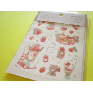 Photo: Kawaii Cute Masking Die Cut Seals Set Kyowa *いちごまみれ (62-E49)