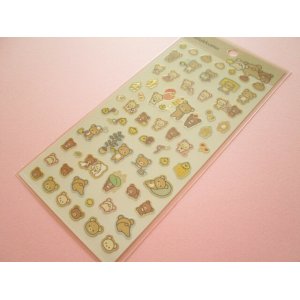 Photo: Kawaii Cute Stickers Sheet Basic Rilakkuma San-x *Favorite Things (SE62501)