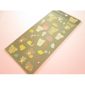 Photo: Kawaii Cute Stickers Sheet Basic Rilakkuma San-x *Favorite Things (SE62502)