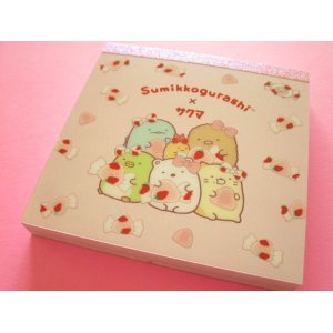 Photo: Kawaii Cute Square Memo Pad Sumikkogurashi San-x *Sakuma Strawberry milk candy (MH24501)