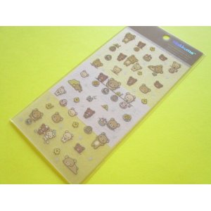 Photo: Kawaii Cute Lame Clear Stickers Sheet San-x *Rilakkuma (SE66003)