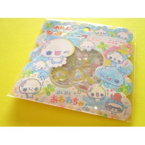 Photo: Kawaii Cute Ohajiki Disc Sticker Flakes Sack KAMIO JAPAN *ぷくぷくあわわちゃん (225023)