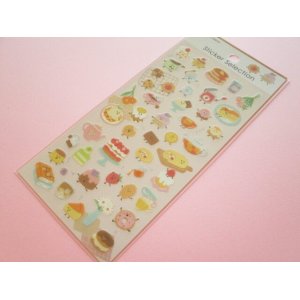 Photo: Kawaii Cute Design Stickers Sheet Gaia *Friendly Food 2 (466775-1)