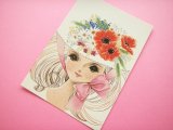 Photo: Japanese Retro Illustration Postcard Cute Girl Miyako *11