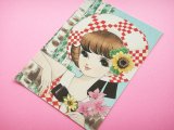 Photo: Japanese Retro Illustration Postcard Cute Girl Miyako *13