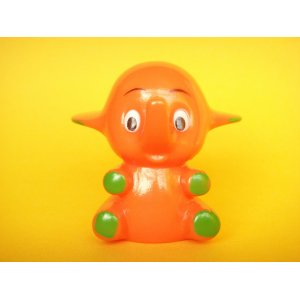 Photo: Kawaii Elephant Mini Rubber Doll Kitschy Toy Orange Novelty