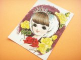 Photo: Japanese Retro Illustration Postcard Cute Girl Miyako *30