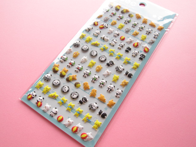 Kawaii Cute Puffy Stickers Sheet Crux *chima chima friends (05007) - Kawaii  Shop Japan