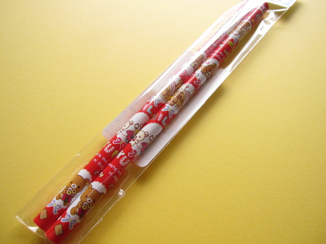 Photo1: 2 pcs Kawaii Cute Wooden Pencils Set San-x *Rilakkuma (PN84601)