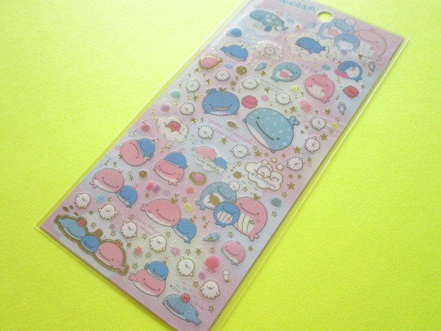 Photo1: Kawaii Cute Sticker Sheet San-x Jinbesan *Maigo no Kokujira no Yume (SE38102)