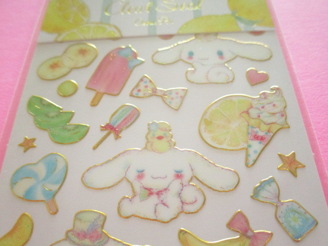 Photo: Kawaii Cute Stickers Sheet  Cinnamoroll × たけいみき Miki Takei Sanrio *Fresh Citrus (US-15459)