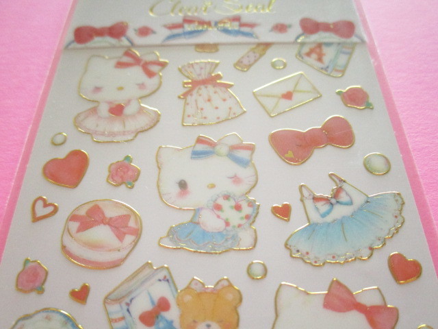 Photo: Kawaii Cute Stickers Sheet Hello Kitty × たけいみき Miki Takei Sanrio *Paris and Ribbons (US-15458)