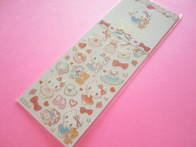 Photo1: Kawaii Cute Stickers Sheet Hello Kitty × たけいみき Miki Takei Sanrio *Paris and Ribbons (US-15458)