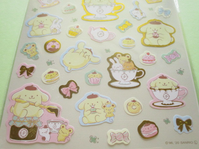 Photo: Kawaii Cute Stickers Sheet Sanrio *POMPOMPURIN (Tea Party)